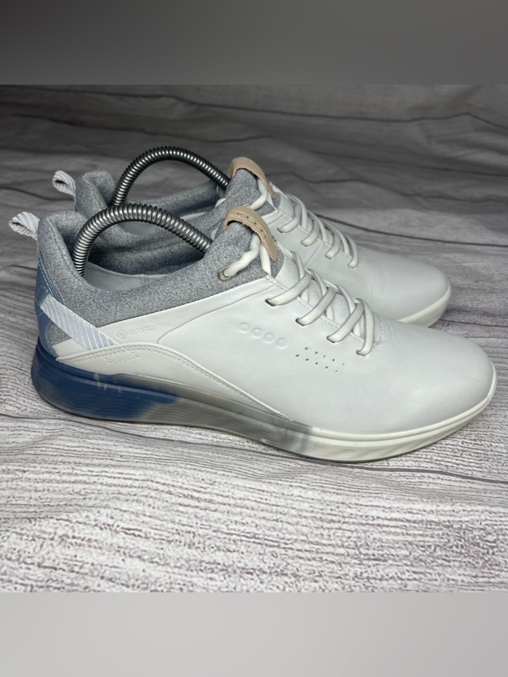 ECCO Women's 9-9.5 S-Three Gore-Tex White Leather Mirage Golf Shoes